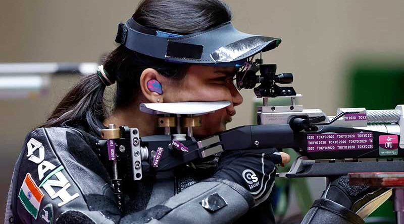 Avani Lekhara shooting at the Tokyo 2020 Paralympics