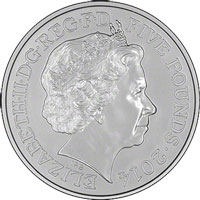 British coin with Queen Elizabeth II's face