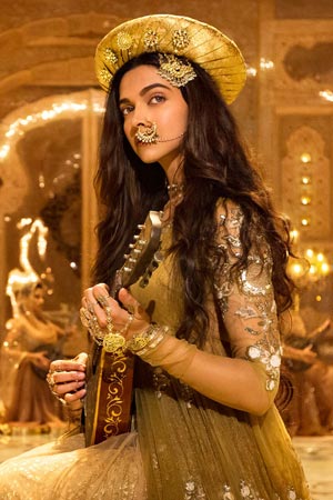 Deepika Padukone in the song Deewani Mastani from the movie Bajirao Mastani.