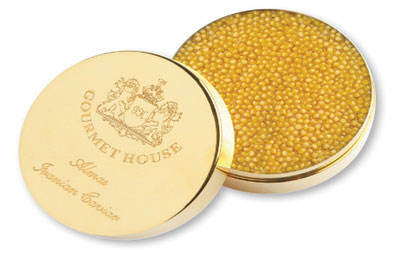 A tin of white caviar