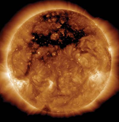 Sun with its coronal hole