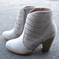 White ankle boots