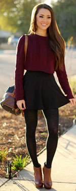Girl wearing crop top with high-waisted leggings