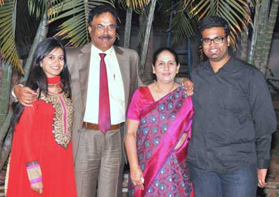 Albert D'Souza with his family