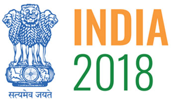Indian emblem alongside the words India 2018