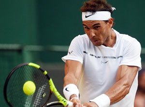 Rafael Nadal at the Wimbledon championships