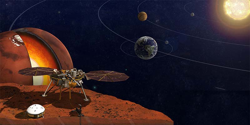 Illustration of NASA spacecraft InSight 