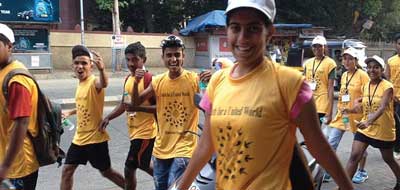 Teens at a sports4peace event in Mumbai