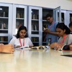 Students studying in the library of SPICE, Mumbai