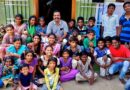 Solomon Raja with some of the children at the Shelter in Red Hills, Chennai