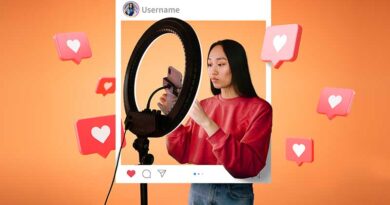 Female content creator and influencer on Instagram